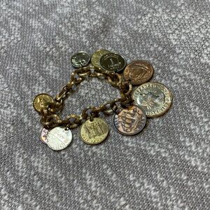Vintage Coin Charm Bracelet